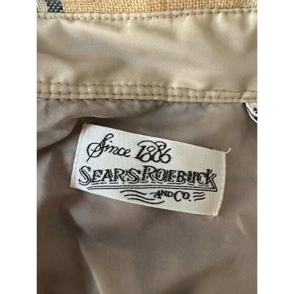 Vintage Sears Roebuck Shirt Womens OS Plaid Wool Blend Cropped 90s Lumber - Picture 3 of 8